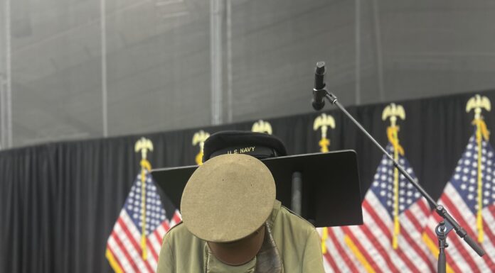 Veterans Day at OmniPlex: ‘The least we can do is thank you’ A uniform on display at the Veterans Day program at the Cullman OmniPlex on Nov. 5, 2025 (Anabelle Howze/The Cullman Tribune)