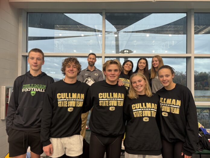 1 The Cullman High School Bearcat Swim Team turned in an impressive performance at the AHSAA State Swim Meet held this past weekend in Huntsville. Competing among 523 athletes from 76 schools across all divisions, CHS advanced to finals (top 16) in all but two of its qualifying events in the combined 6A/7A division. (Cullman City Schools)