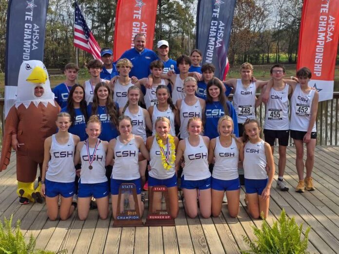 The 2025 AHSAA Cross Country State Championship took place in Danville on Saturday, Nov. 8, 2025, and the Cold Springs Lady Eagles finished as the 1A-2A state champions, while the Eagles ended up taking home the runner-up trophy. (Cold Springs High School)