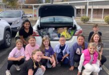 Fairview Elementary Aggie Ambassadors collect more than 500 pounds of food for Cullman Caring for Kids