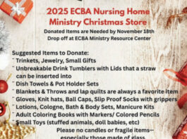 ECBA preparing for annual Nursing Home Ministry Christmas Store