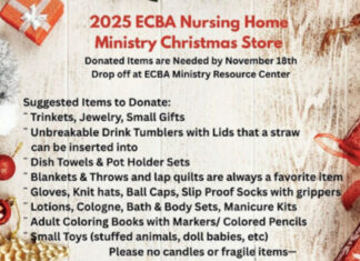ECBA preparing for annual Nursing Home Ministry Christmas Store