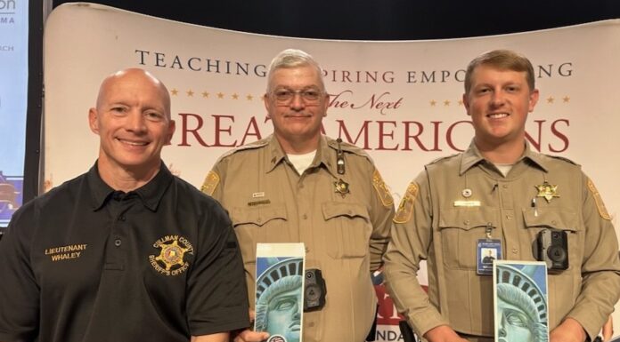 Whaley, Rainwater, Golden honored at Super Citizen ceremony Left to right are Lt. Chad Whaley, Sgt. Jeff Rainwater and Deputy Blake Golden. (Cullman County Sheriff’s Office)