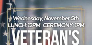 Veterans Ceremony and Luncheon set for Nov. 5 at the OmniPlex
