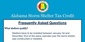 Storm shelter tax credit available for Alabama homeowners