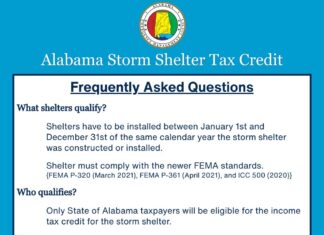 Storm shelter tax credit available for Alabama homeowners