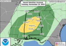 Portions of state upgraded to slight risk for severe weather Tuesday into Early Wednesday