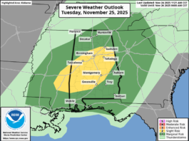 Portions of state upgraded to slight risk for severe weather Tuesday into Early Wednesday