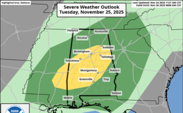 Portions of state upgraded to slight risk for severe weather Tuesday into Early Wednesday