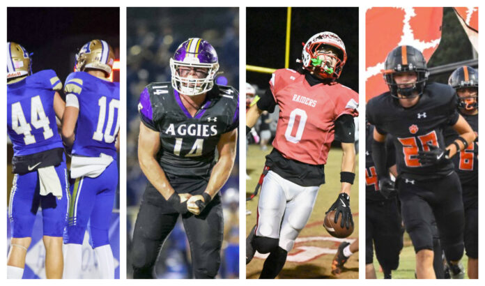 The Addison Bulldogs, Fairview Aggies, Good Hope Raiders and Meek Tigers will all play Friday night.  (Brandon Evans, Katie Drummond, Howard Cole and Mike Witcher)