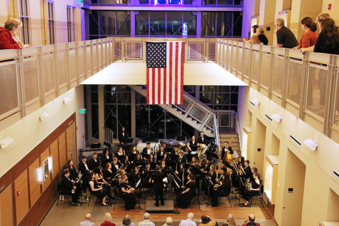 The Wallace State Concert Band performs during the 2024 Salute to United States Veterans concert. This year’s concert will be held on Monday, Nov. 10, at 7 p.m., in the Betty Leeth Haynes Theatre at the Gudger Student Center. Admission is free and open to the public. (Wallace State)