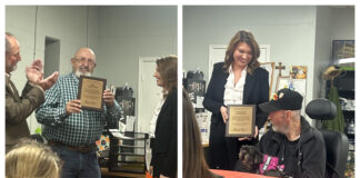 West Point seats new mayor, council; 2 seats vacant (Left) Outgoing Mayor Gerald Schafer receives a recognition plaque. (Right) Outgoing Councilmember Frankie Jones receives a recognition plaque. (Anabelle Howze/The Cullman Tribune)
