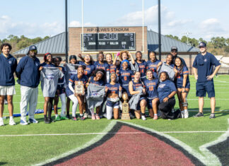 20-0! WSCC completes perfect season, claims inaugural ACCC Flag Football Championship A dream that began less than a year ago became reality on Sunday, Nov. 16, 2025, as Wallace State flag football captured the inaugural ACCC Flag Football Championship with a commanding 27–6 win over Shelton State at Rip Hewes Stadium. The top-seeded Lions closed out their first-ever season with a flawless 20-0 record. (Wallace State Sports Information)
