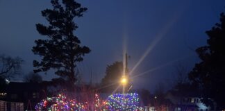 ‘Simple joy of being outdoors’: East Elementary Garden Club hosts Christmas celebration A reindeer inflatable and lights are seen in the East Elementary School outdoor classroom. The school’s Garden Club hosted a Christmas celebration on Dec. 5, 2025. (Anabelle Howze/The Cullman Tribune)
