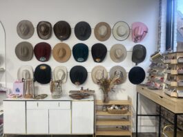 SMALL BUSINESS SPOTLIGHT: Split Tree Designs Hat Bar Wall of hats by Split Tree Designs Hat Bar (Anabelle Howze/The Cullman Tribune)