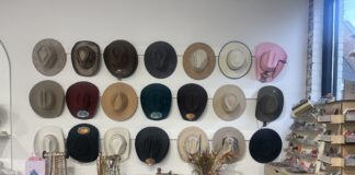 SMALL BUSINESS SPOTLIGHT: Split Tree Designs Hat Bar Wall of hats by Split Tree Designs Hat Bar (Anabelle Howze/The Cullman Tribune)