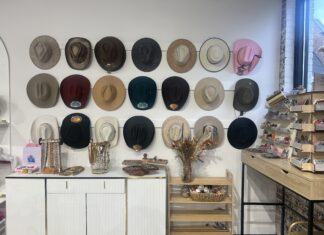 SMALL BUSINESS SPOTLIGHT: Split Tree Designs Hat Bar Wall of hats by Split Tree Designs Hat Bar (Anabelle Howze/The Cullman Tribune)
