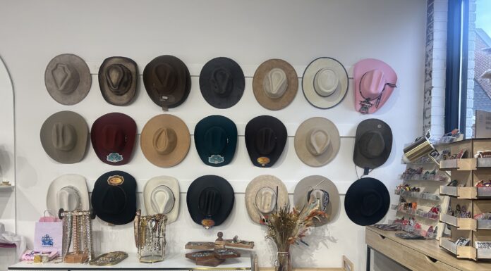 SMALL BUSINESS SPOTLIGHT: Split Tree Designs Hat Bar Wall of hats by Split Tree Designs Hat Bar (Anabelle Howze/The Cullman Tribune)