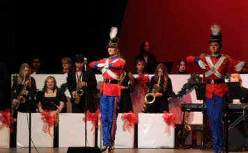 Wallace State’s annual Christmas Spectacular set for Dec. 11 The Wallace State Concert Band and Jazz Band play for dancers performing during the 2024 Christmas Spectacular. This year's performance will be on Thursday, Dec. 11, at 7 p.m., at the Betty Leeth Haynes Theatre in the Garlan E. Gudger, Sr., Student Center. Admission is free. (Wallace State)