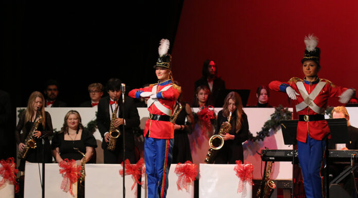 Wallace State’s annual Christmas Spectacular set for Dec. 11 The Wallace State Concert Band and Jazz Band play for dancers performing during the 2024 Christmas Spectacular. This year's performance will be on Thursday, Dec. 11, at 7 p.m., at the Betty Leeth Haynes Theatre in the Garlan E. Gudger, Sr., Student Center. Admission is free. (Wallace State)