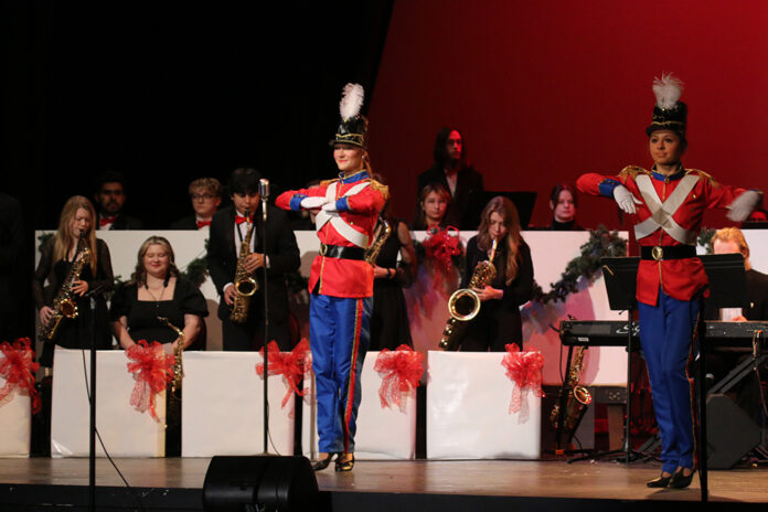 The Wallace State Concert Band and Jazz Band play for dancers performing during the 2024 Christmas Spectacular. This year's performance will be on Thursday, Dec. 11, at 7 p.m., at the Betty Leeth Haynes Theatre in the Garlan E. Gudger, Sr., Student Center. Admission is free. (Wallace State)