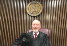 Judge Greg Nicholas retiring Cullman County Circuit Court Judge Greg Nicholas and courthouse facility dog Brooksie (Cullman Tribune file photo)
