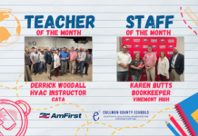 Woodall, Butts named CCBOE/AmFirst November Employees of the Month