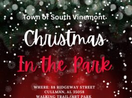 Town of South Vinemont 4th annual Christmas in the Park Dec. 7