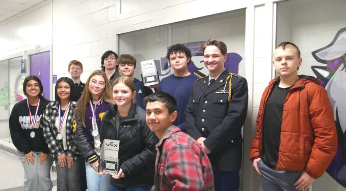 Hanceville Robotics Team takes top county honors The Hanceville Robotics Team received the Excellence Award and was named the overall champion in the Teamwork category at the Cullman County High School Robotics Competition on Nov. 21, 2025. Back row, left to right, are Micheal McElwee, Sam Hembree, Izaiha Acuff, Donovan Reaid, Bradley Hill and Daltin Smith. Front row, left to right, are Genesis Marquez, Yoleth Trejo, Karrigan Pipkin, Piper Butts and Stephen Briscoe. (Chasady Woods/ The Cullman Tribune)