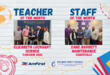 Lockhart, Barnett named October CCBOE Teacher, Staff Member of the Month