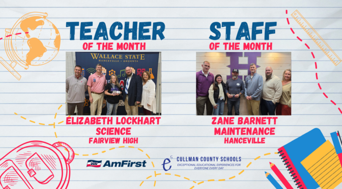 Lockhart, Barnett named October CCBOE Teacher, Staff Member of the Month