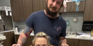 Cullman Regional NICU welcomes 1st set of triplets Dalton and Jessica Shoemake pose with their newborn triplets. (Cullman Regional)