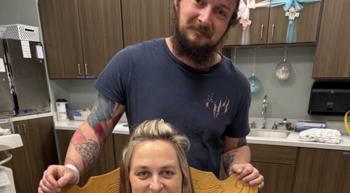 Cullman Regional NICU welcomes 1st set of triplets Dalton and Jessica Shoemake pose with their newborn triplets. (Cullman Regional)