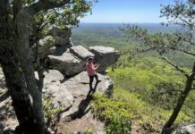 First Day Hikes at Alabama State Parks offer chance to see sunrise, sunset, everything in between The First Day Hike Sunset Hike at Cheaha State Park follows the Pulpit Rock Trail, which offers panoramic views of the Talladega National Forest. (Photo by Josh Bean | Alabama State Parks)