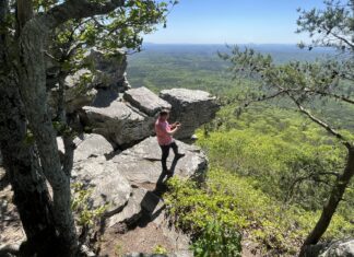 First Day Hikes at Alabama State Parks offer chance to see sunrise, sunset, everything in between The First Day Hike Sunset Hike at Cheaha State Park follows the Pulpit Rock Trail, which offers panoramic views of the Talladega National Forest. (Photo by Josh Bean | Alabama State Parks)