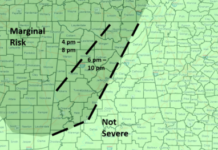 Thunderstorms Enter State Late Afternoon