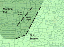 Thunderstorms enter state late afternoon