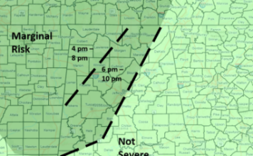 Thunderstorms enter state late afternoon