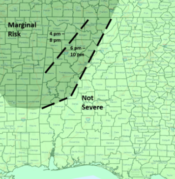 Thunderstorms enter state late afternoon