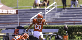 Kicking his goals one at a time