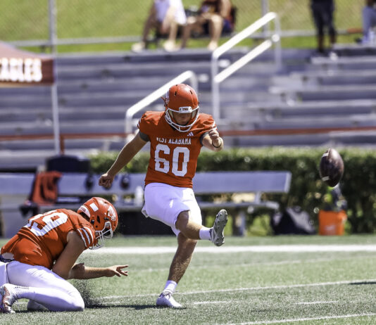 Kicking his goals one at a time