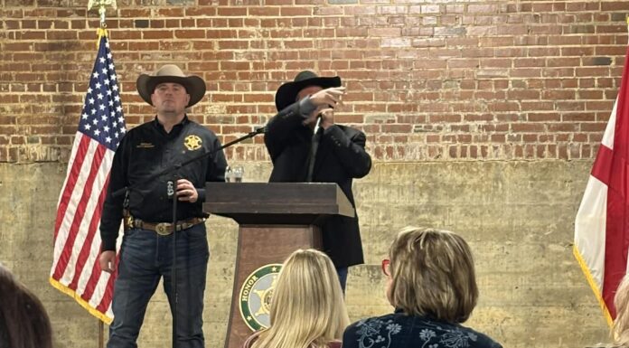CCSO hosts sponsor dinner ahead of this weekend’s rodeo The Cullman County Sheriff’s Office hosted its annual rodeo sponsor dinner on Tuesday night, Dec. 9, 2025, at Cotton Creek Warehouse, ahead of this weekend’s Cullman County Sheriff’s Office Jimmy Arrington Memorial Rodeo. (Lauren Estes/The Cullman Tribune)