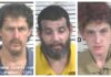 CCSO announces multiple drug arrests Left to right are Nathan Whitfield, Albert Dragon and Leann Elizabeth Finchum. (Cullman County Sheriff’s Office)