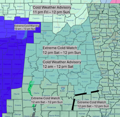 UPDATE – Gusty Winds And Bitterly Cold Temperatures This Weekend