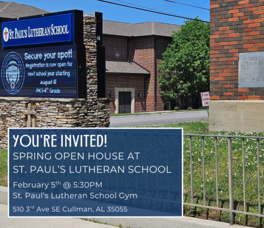 St. Paul’s Lutheran School to host Spring Open House Feb. 5