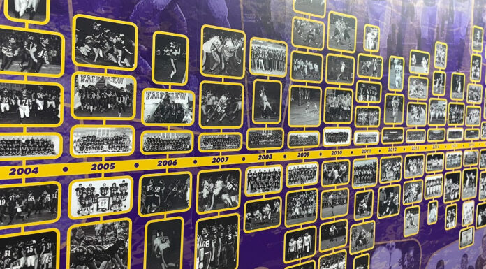 Fairview’s new timeline wall binds together six decades of football, family and memories