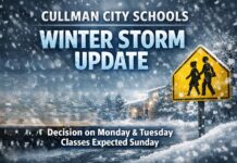 Cullman City Schools monitoring winter storm; decision on Monday and Tuesday classes expected Sunday