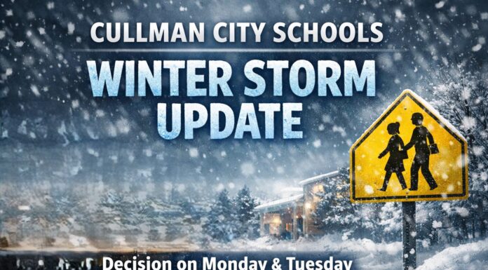 Cullman City Schools monitoring winter storm; decision on Monday and Tuesday classes expected Sunday