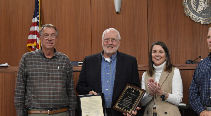 After decades at the line, Dale Greer reels in retirement The Cullman City Council officially accepted Dale Greer’s resignation at its meeting Monday, Jan. 12, 2026. Left to right are Cullman Mayor Woody Jacobs, Greer and Cullman City Council President Kim Hall. (W.C. Mann/The Cullman Tribune)