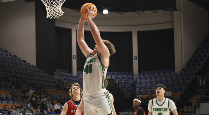 COUNTY TOURNAMENT: Allbright and No. 4 seed Holly Pond stuff no. 5 Good Hope, win 60-42 in round one Holly Pond's Cade Allbright. (Photo via. Lucas Gray)